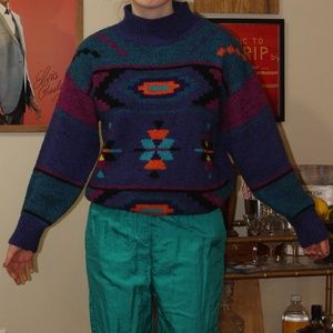 🎉Vintage Purple Aztec Sweater